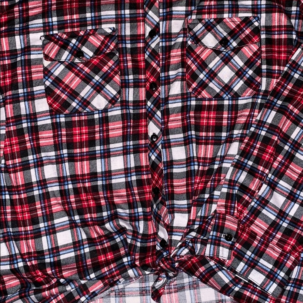 Multi-Colored Button Front Flannel. Size 3x - image 2